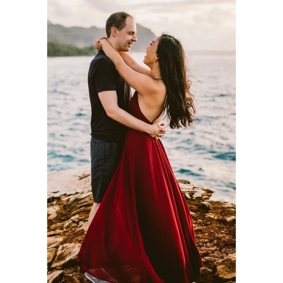 Lulus Heavenly Chiffon Halter Backless Maxi Dress - Picture 12 of 16